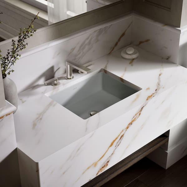 KOHLER Verticyl 19.8 in. x 15.63 in. Undermount Bathroom Sink in Ice Grey Vitreous China