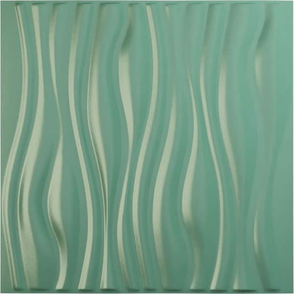 Ekena Millwork 19-5/8-in W x 19-5/8-in H Leandros EnduraWall Decorative 3D Wall Panel Sea Mist