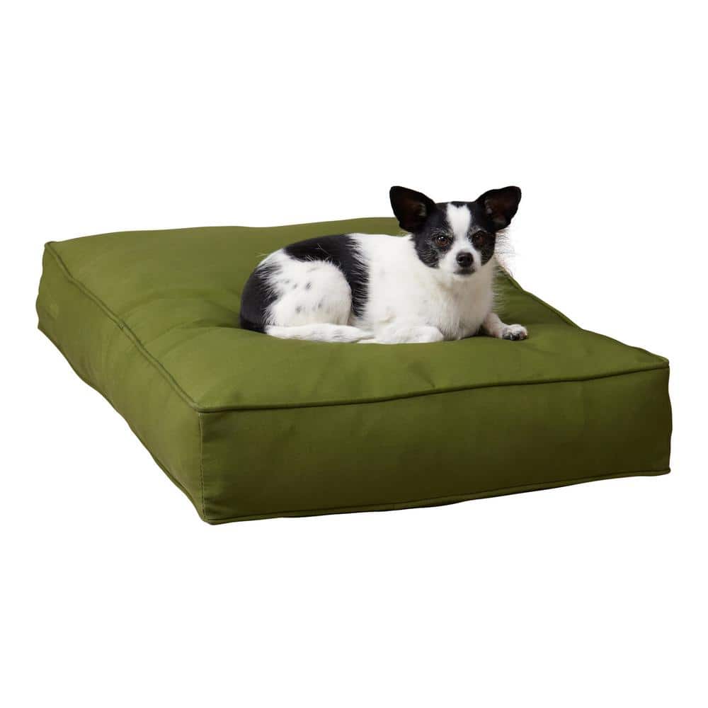 Small Hunter Green Polyester Outdoor Dog Bed