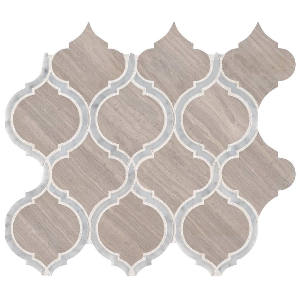 Take Home Tile Sample - White Quarry Savona 4 in. x 4 in. Polished Marble Mosaic Tile price history on PriceWatchPro