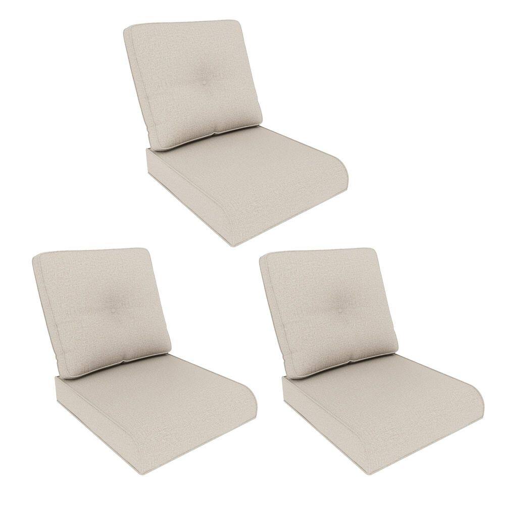 22 in. x 24 in. 6-Piece Replacement Outdoor Lounge Chair Cushion in Beige price history on PriceWatchPro