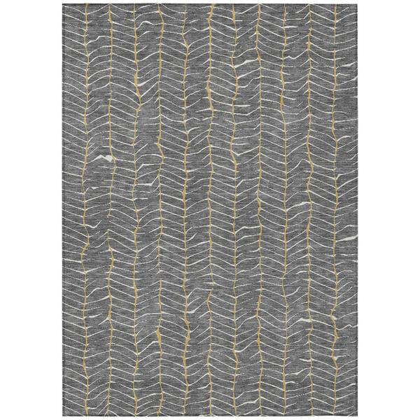Chantille Machine Washable Indoor/Outdoor Abstract ACN3038 Gray 3 ft. x 5 ft. Area Rug