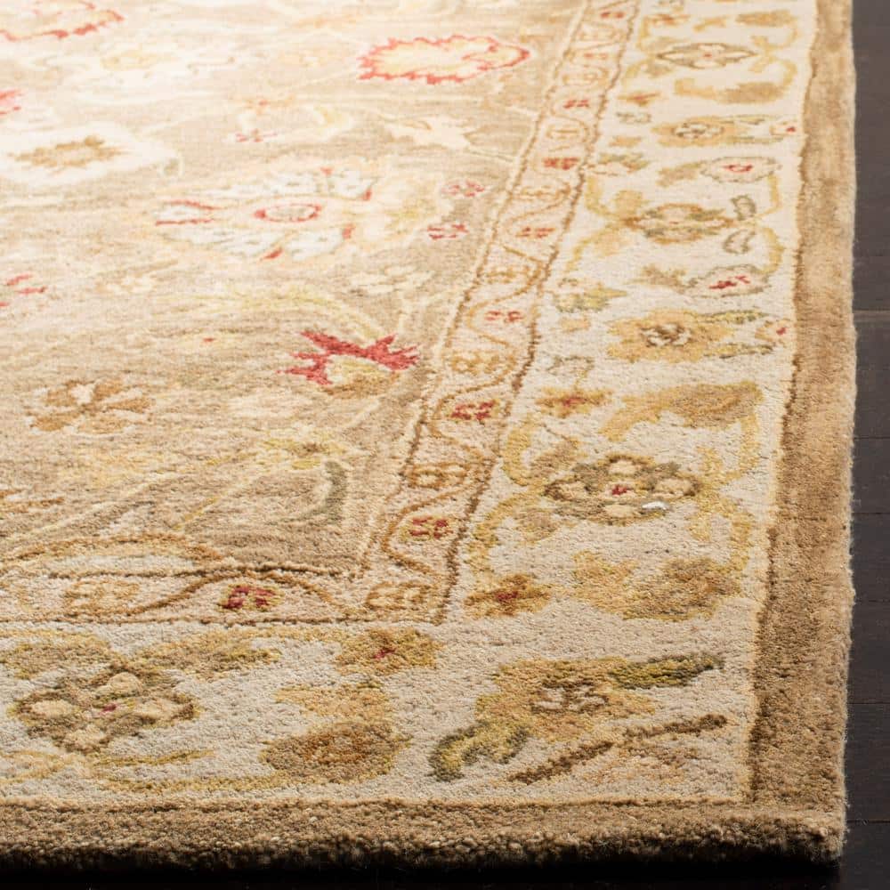 Elegant Brown/Beige Hand-Tufted Wool Accent Rug - 27" x 4"