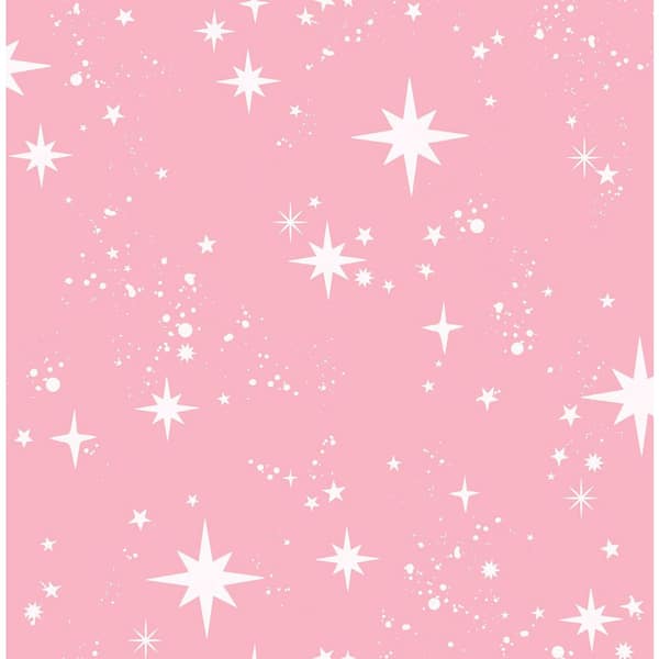 Twinkle Pink Starry Skies Wallpaper Sample