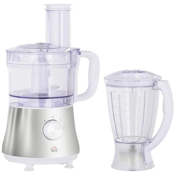 GQB 50 oz. 2-Speed Food Processor and Blender in White with 3 Blades