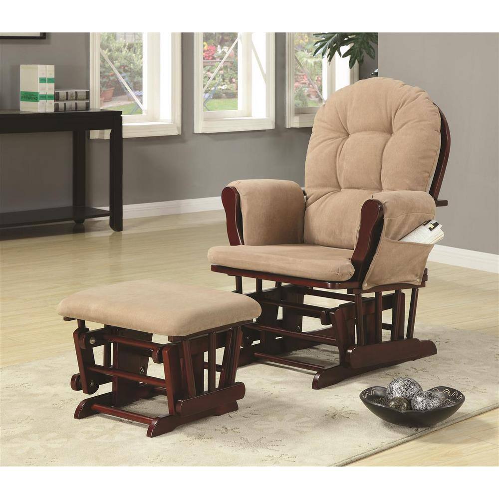 coaster glider recliner with ottoman