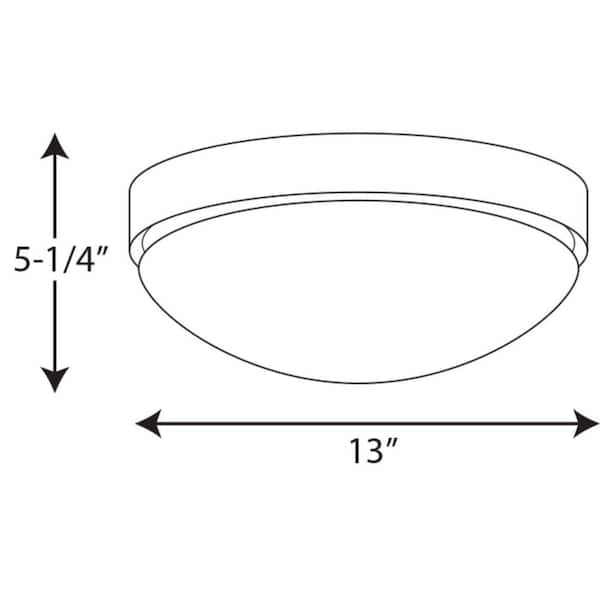 Progress Lighting P350105-109-30 Elevate LED Flush Mount， Brushed