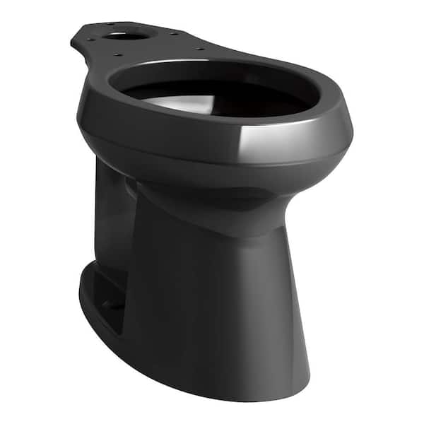 KOHLER Highline Elongated Chair Height Toilet Bowl Only in Black
