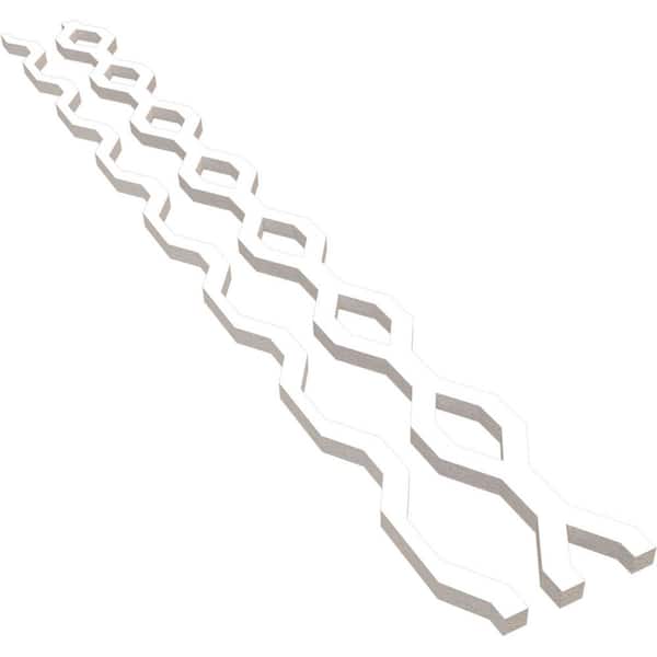 Ekena Millwork Wabash 47 in. H x 0.625 in. W Slatwall Panels in PVC 24-Pack