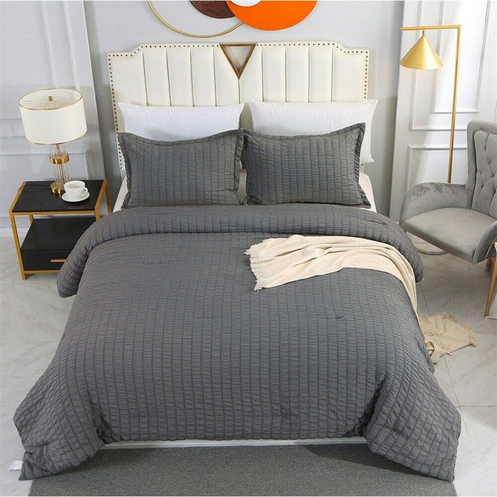 Shatex 2 Pieces Black Ultra Soft Microfiber Twin Comforter Set DCSE2BKT The Home Depot