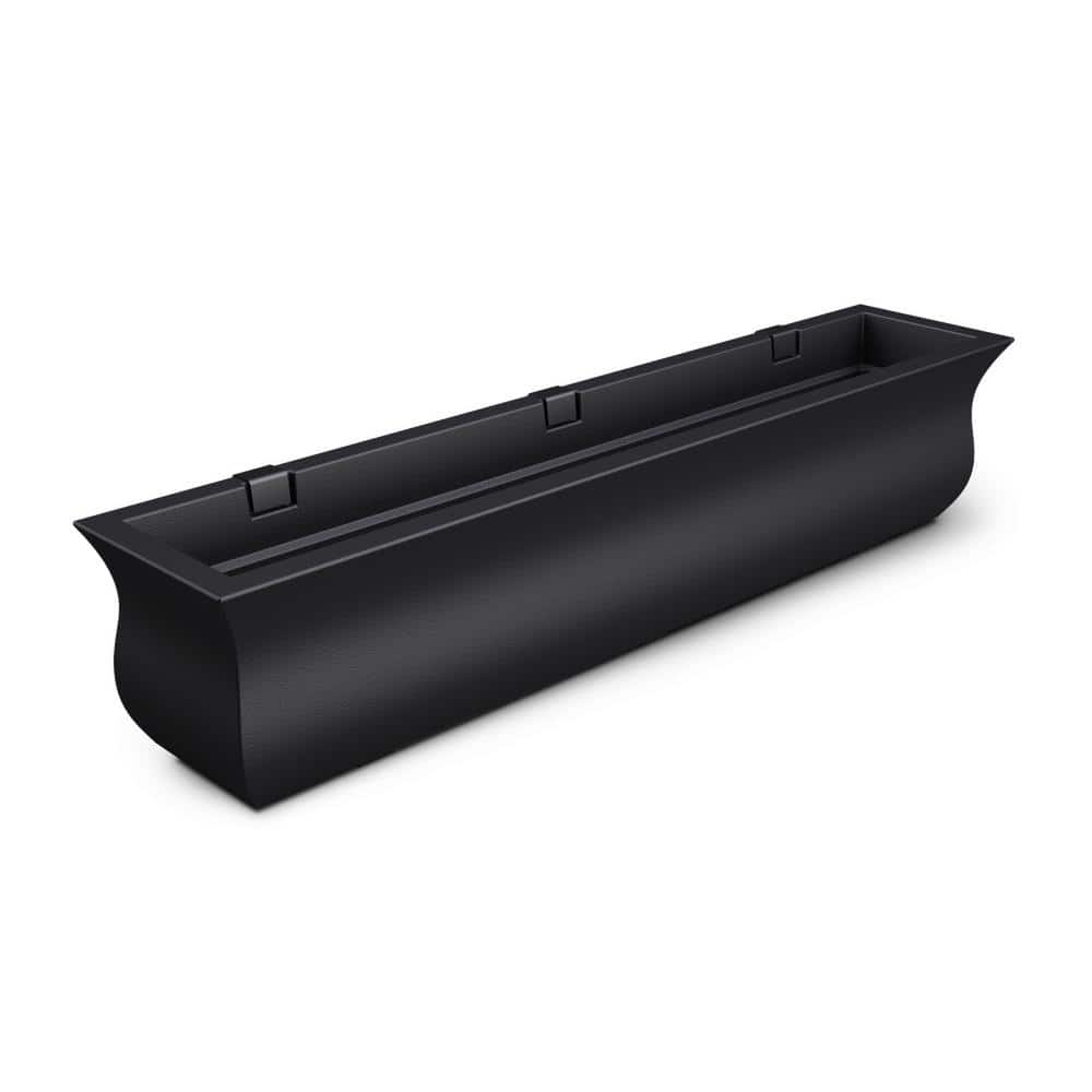 Valencia Black 48" Self-Watering Polyethylene Window Box