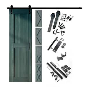 20 in. x 80 in. 5-in-1 Design Royal Pine Solid Pine Wood Interior Sliding Barn Door with Hardware Kit, Non-Bypass