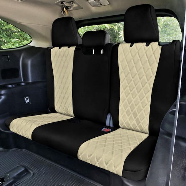 FH Group Neoprene Custom Fit Set DMCM5028BGE-FU Home - The for Full Depot Seat Highlander Beige- Covers 2020-2024 Toyota