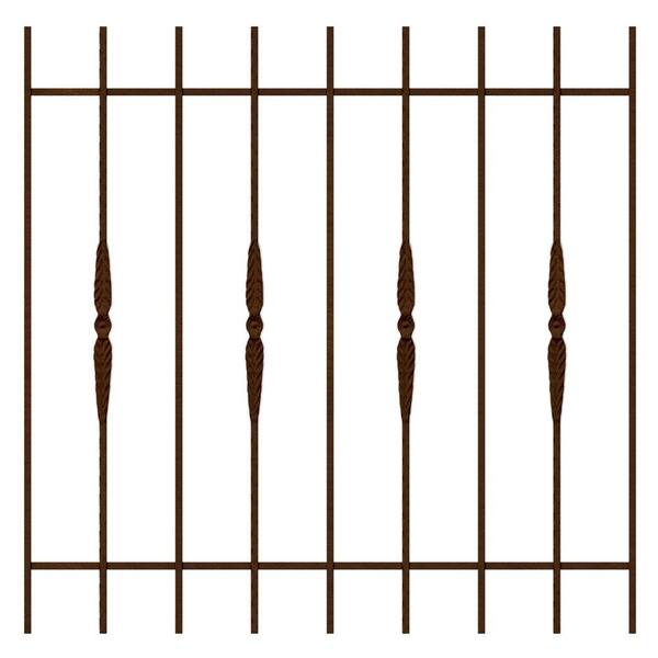 Unique Home Designs Cottage Rose 48 in.x 48 in. Copper 9-Bar Window Guard-DISCONTINUED