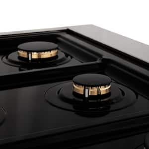 Autograph Edition 48 in. 7 Burner Dual Fuel Range in Fingerprint Resistant Stainless, White Matte and Champagne Bronze