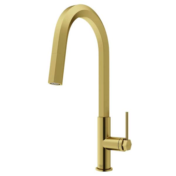VIGO Hart Hexad Single Handle Pull-Down Spout Kitchen Faucet in