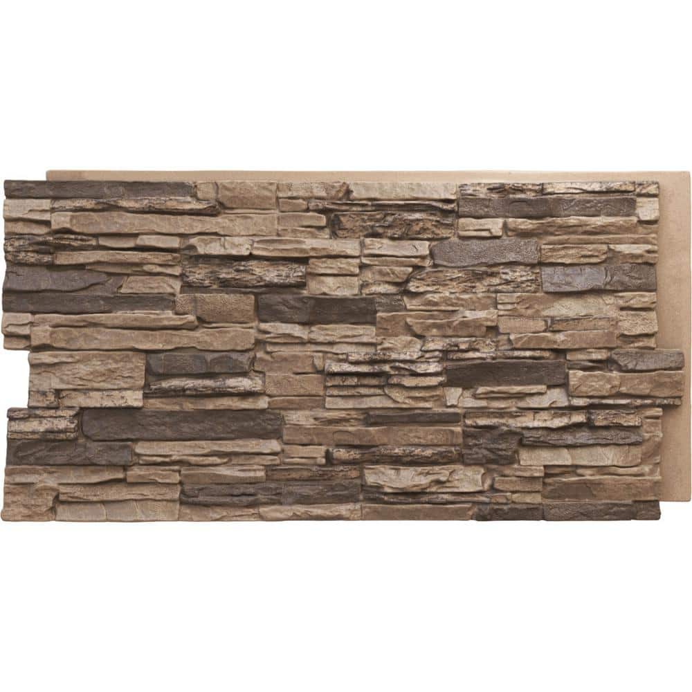 45-3/4 in. x 24-1/2 in. Canyon Ridge Stacked Stone Stonewall Faux Stone Siding Panel price history on PriceWatchPro