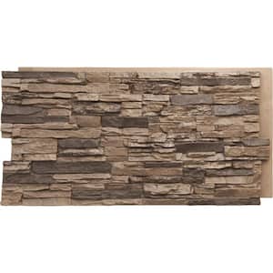 45-3/4 in. x 24-1/2 in. Canyon Ridge Stacked Stone Stonewall Faux Stone Siding Panel