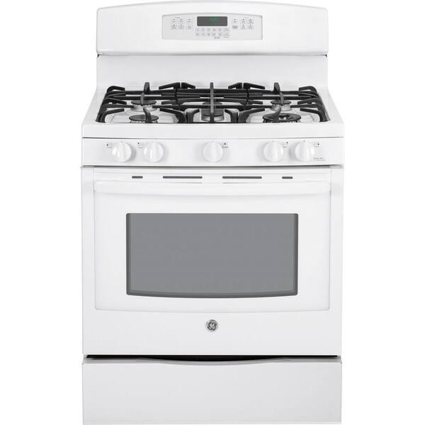 GE Profile 5.6 cu. ft. Gas Range with Self-Cleaning Oven and Convection in White