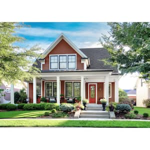 Sample Board Statement Collection 6.25 in x 4 in. Countrylane Red Fiber Cement Siding
