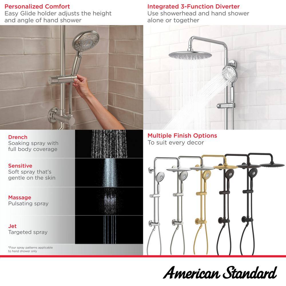 Matte Black Adjustable Multi-Head Rain Shower System