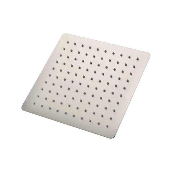 Unbranded 1-Spray Patterns with 2.5 GPM 10 in. Ceiling Mount and Wall Mount Rain Fixed Shower Head in Brushed Nickel