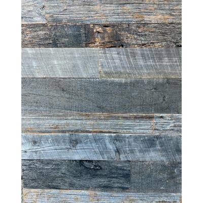 BARNLINE VINTAGE LUMBER CO RECLAIMED INTHE U.S.A. 5/16 in. x 3 in. x 4 ft. Weathered  Gray Kiln Dried Barn Wood Plank (10 sq. ft.)