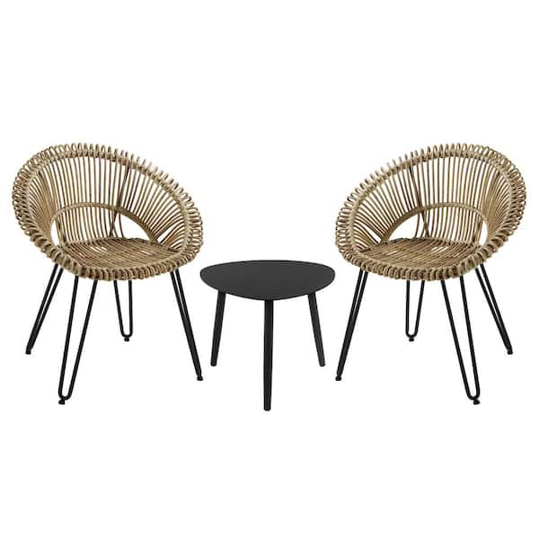 Burkina Light Brown 3-Piece Aluminum Outdoor Bistro Set