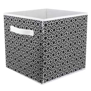 10.5 in. H x 10.62 in. W x 10.5 in. D Black Fabric Cube Storage Bin