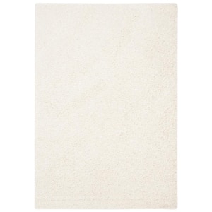 Primo Shag Ivory 4 ft. x 6 ft. Solid Area Rug