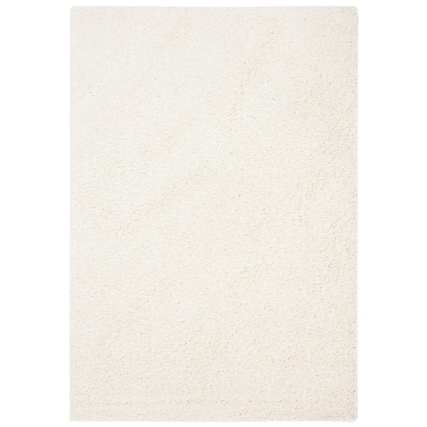 SAFAVIEH Primo Shag Ivory 5 ft. x 8 ft. Solid Area Rug