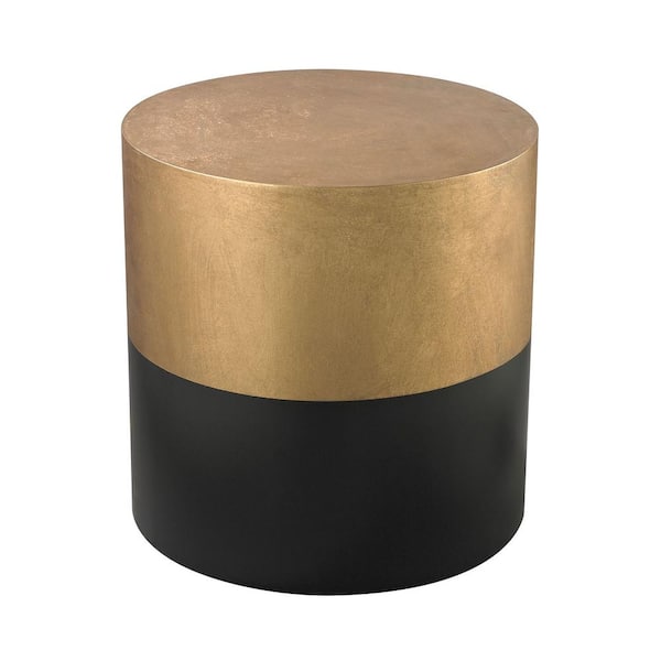 Titan Lighting - Draper Antique Gold and Black End Table