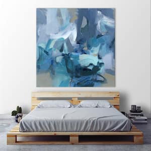 54 in. x 54 in. "Abstract Blues II" by Christina Long Wall Art