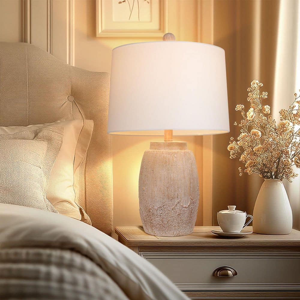 Rottogoon 23 in. Farmhouse Large Jar Table Lamp Rustic Vintage