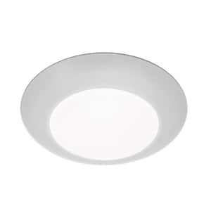 Disc 4 in. 1-Light White LED Flush Mount