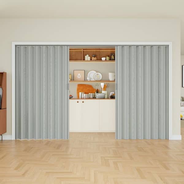 hiromin.k0302ページ ARK DESIGN 120 in. x 80 in. Grey Woodgrain Vinyl PVC Accordion