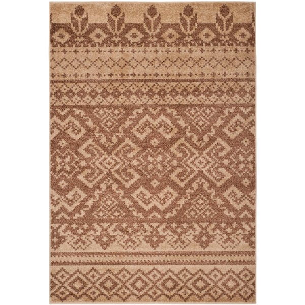 SAFAVIEH Adirondack Camel/Chocolate 6 ft. x 9 ft. Geometric Area Rug
