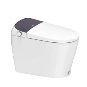 Niara 12 in. Rough-In 1-piece 1.05/1.6 GPF Single Flush Elongated Toilet in White, Seat Included