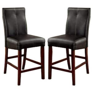 Bonneville II Contemporary 42.5 in. H Black Counter Height Chair (Set of 2)