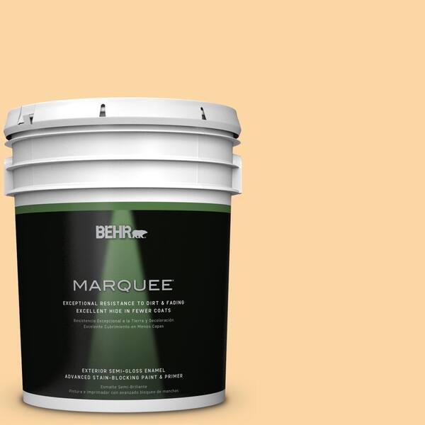 BEHR MARQUEE 5-gal. #QE-19 September Sun Semi-Gloss Enamel Exterior Paint