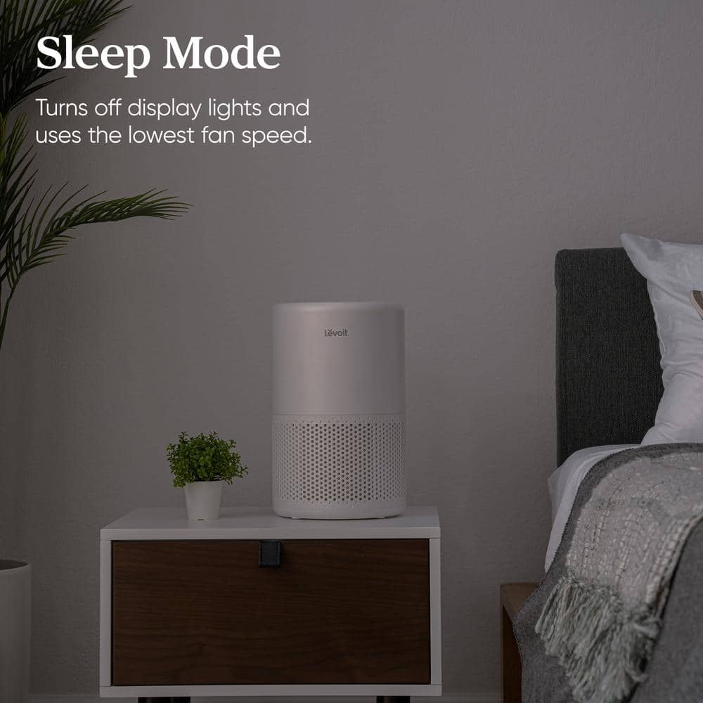 White Smart Table-Top Tower Air Purifier with HEPA Filter
