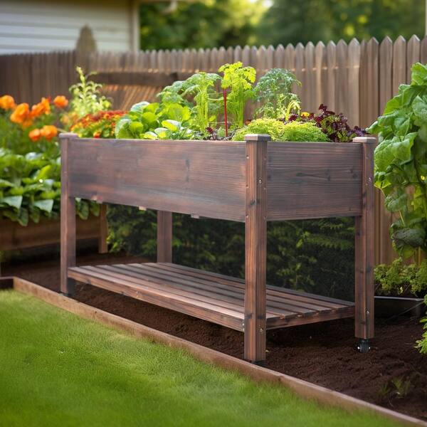 VEIKOUS 47 in. W x 22 in. D x 33 in. H Wood Raised Garden