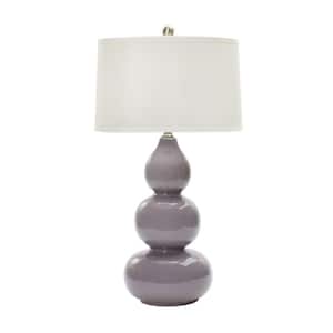 28 in. Lavender Ceramic Table Lamp