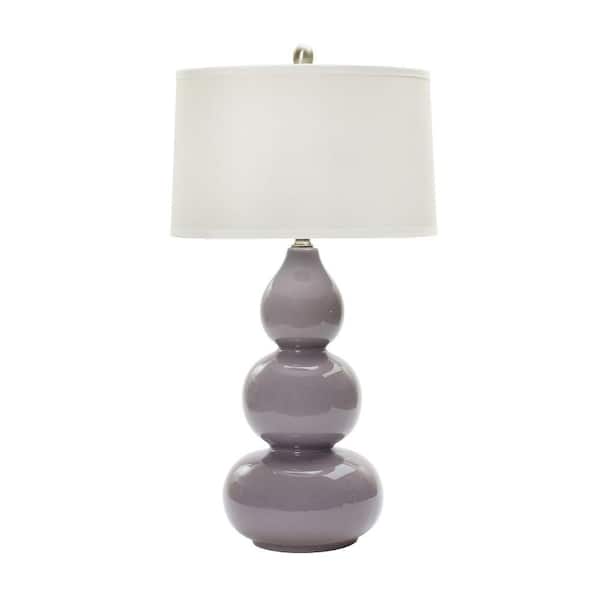 Unbranded 28 in. Lavender Ceramic Table Lamp