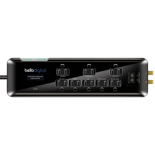 Bell'O Digital 8-Outlet Audio/Video Surge Protector