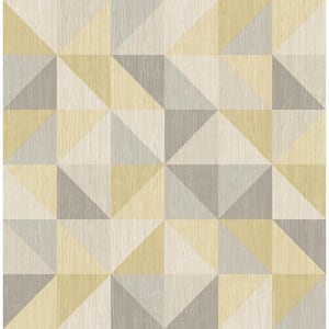 Puzzle Yellow Geometric Paper Strippable Wallpaper (Covers 56.4 sq. ft.)
