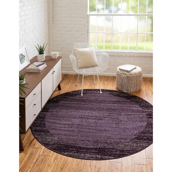 Del Mar Abigail Violet 8' 0 x 8' 0 Round Rug