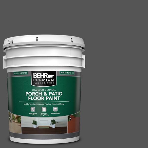 BEHR PREMIUM 5 gal. #PPU25-01 Carbon Copy Low-Lustre Enamel Interior/Exterior Porch and Patio Floor Paint