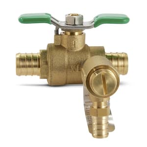 3/4 in. Bronze Full Port Ball Valve with Integral Thermal Expansion Relief Valve with PEX Connections