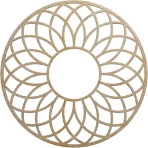 24 in. x 24 in. x 1/4 in. Cannes Wood Fretwork Pierced Ceiling Medallion, Hickory
